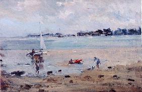 Water''s Edge - Morbihan (oil on canvas) 