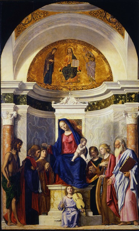 Virgin and Child with Saints John the Baptist, Cosmas and Damian, Catherine and Paul a Giovanni Battista Cima da Conegliano