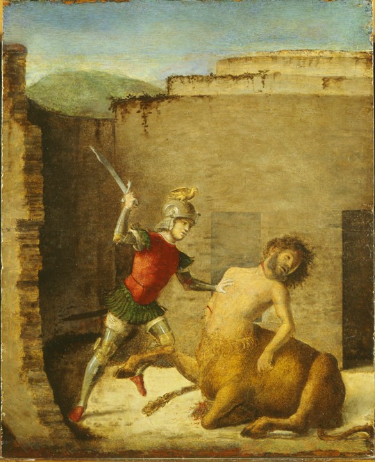 Theseus Slaying Minotaur a Giovanni Battista Cima da Conegliano