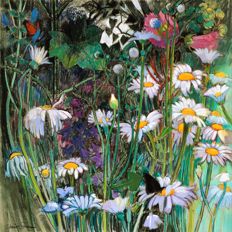 The White Garden (pastel on paper)  a Claire  Spencer