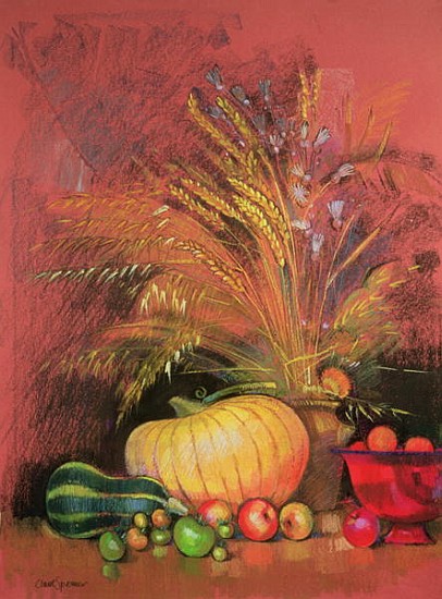 Autumn Harvest (pastel on paper)  a Claire  Spencer