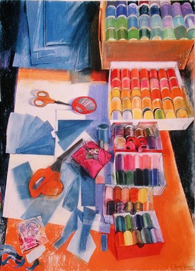 Workbench (pastel on paper)  a Claire  Spencer