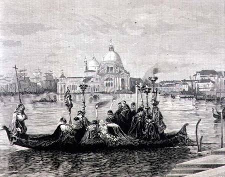 A Burial in Venice, from the painting 'Going to the Campo Santo' a Clara Montalba