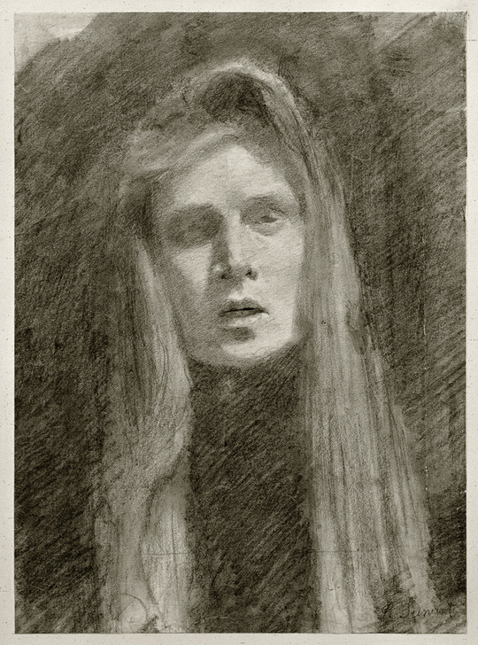 Weibliches Porträt mit Kopftuch (Selbstbildnis) a Clara Siewert