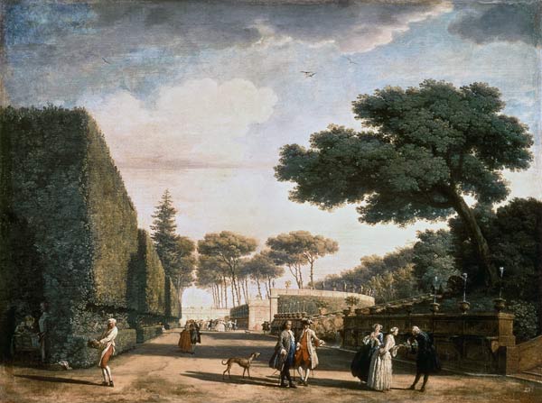 View in the Park of Villa Pamphili a Claude Joseph Vernet