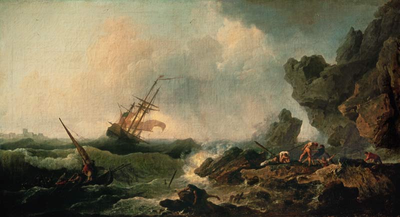 Storm at the Sea a Claude Joseph Vernet