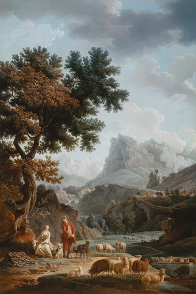 The Alpine Shepherdess a Claude Joseph Vernet