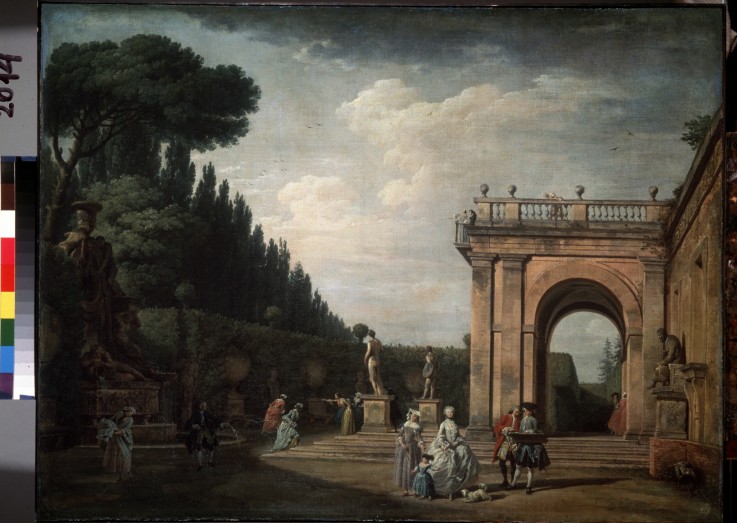 View in the Park of the Villa Ludovisi in Rome a Claude Joseph Vernet