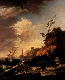 Sea storm with ship wreck a Claude Joseph Vernet