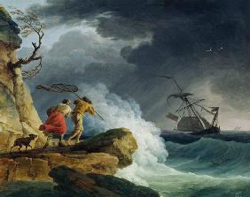 Coastal Scene in a Storm