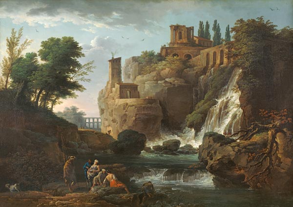 The Falls of Tivoli a Claude Joseph Vernet