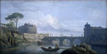 View of the Bridge and Chateau of St. Angelo, Rome a Claude Joseph Vernet