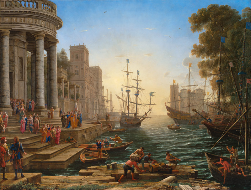 Embarkation of holy Ursula a Claude Lorrain