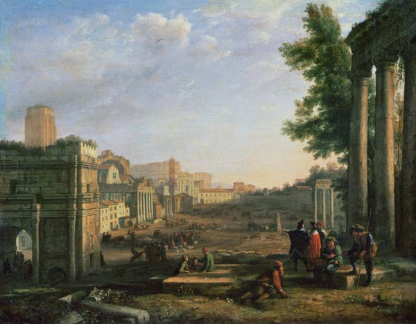 View of the Campo Vaccino, Rome a Claude Lorrain