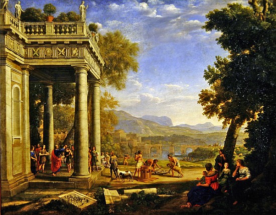 David is consecrated king by Samuel a Claude Lorrain