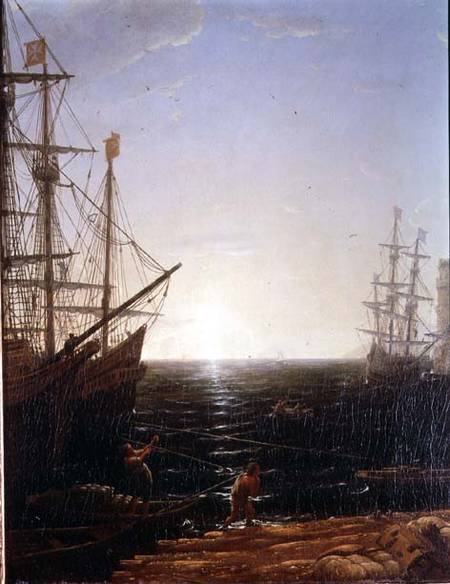 Harbour Scene (detail) a Claude Lorrain