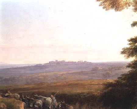 Landscape with Cowherds (detail) a Claude Lorrain