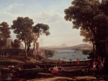 Landscape with the Marriage of Isaac and Rebekah (The Mill) a Claude Lorrain