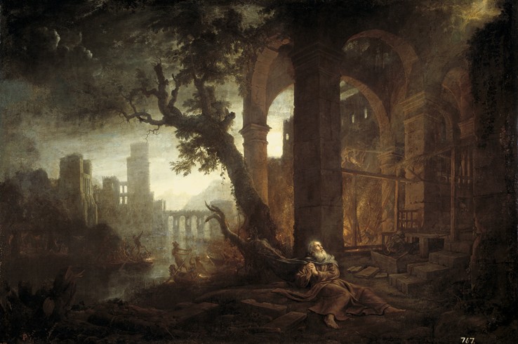 Landscape with the Temptation of Saint Anthony a Claude Lorrain