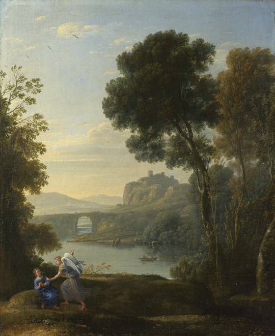 Landscape with Hagar and the Angel a Claude Lorrain