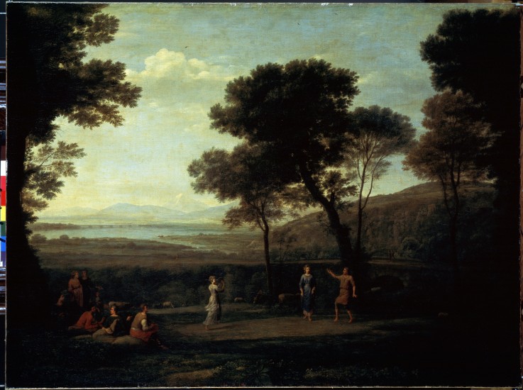 Landscape with Dancing Figures a Claude Lorrain