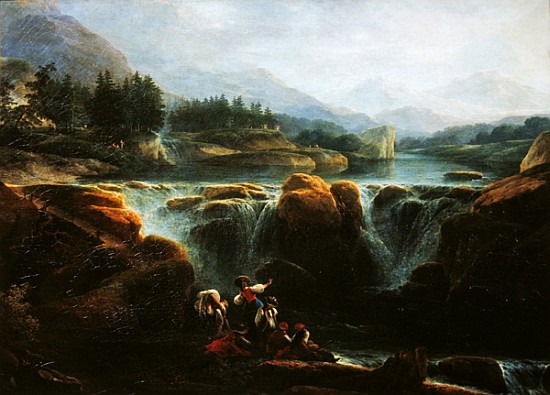 Swiss landscape, c.1790-94 a Claude Louis Chatelet