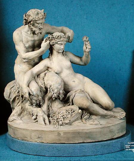 Satyr Crowning a Bacchante a Claude Michel Clodion