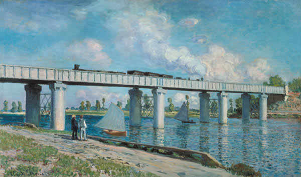 The railway bridge of Argenteuil a Claude Monet