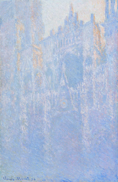 Die Kathedrale von Rouen im Morgennebel (Le portal, brouillard matinal) a Claude Monet