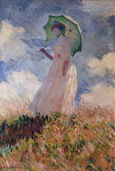 Stampa fine art – Pronto da appende Quadro Donna con ombrello Claude Monet 