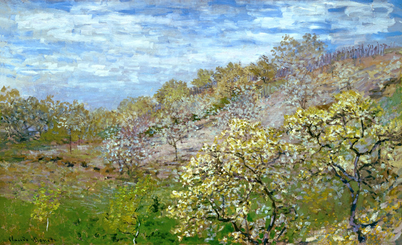 Alberi fioriti a Claude Monet