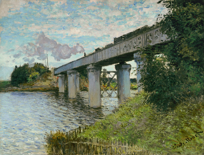 Railway bridge at Argenteuil a Claude Monet