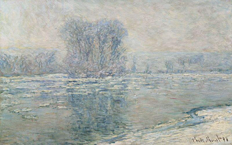 Ice, white effect (Glaçons, effet blanc) a Claude Monet