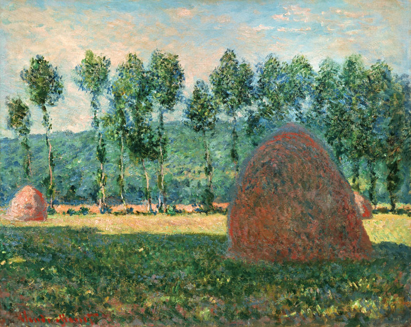 Haystacks near Giverny a Claude Monet