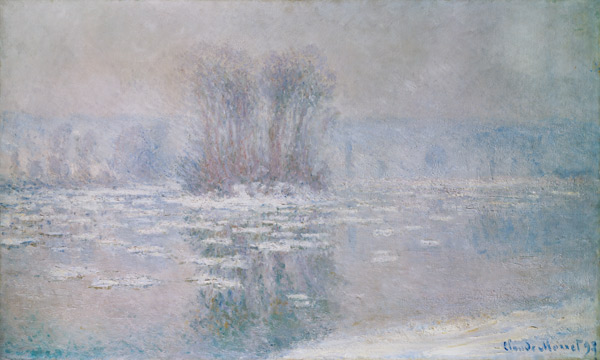 Ice at Bennecourt a Claude Monet