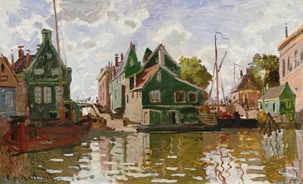 Channel in Zaandam. a Claude Monet