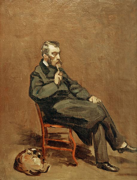 Man with Pipe a Claude Monet