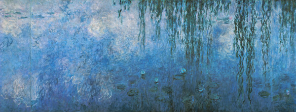 Mittleres Drittel des Seerosenbildes im Musée d`Orangerie, Süd a Claude Monet