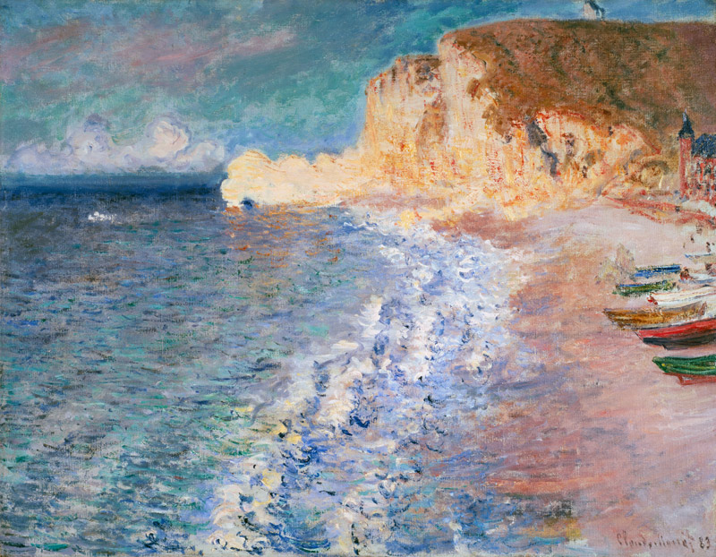 Morning at Etretat a Claude Monet