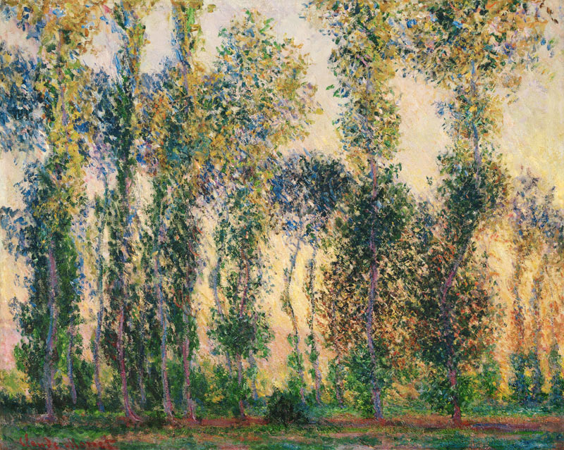 Poplars at Giverny a Claude Monet