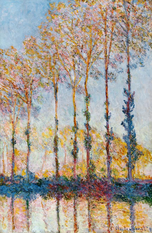 Poplars on the Banks of the Epte a Claude Monet