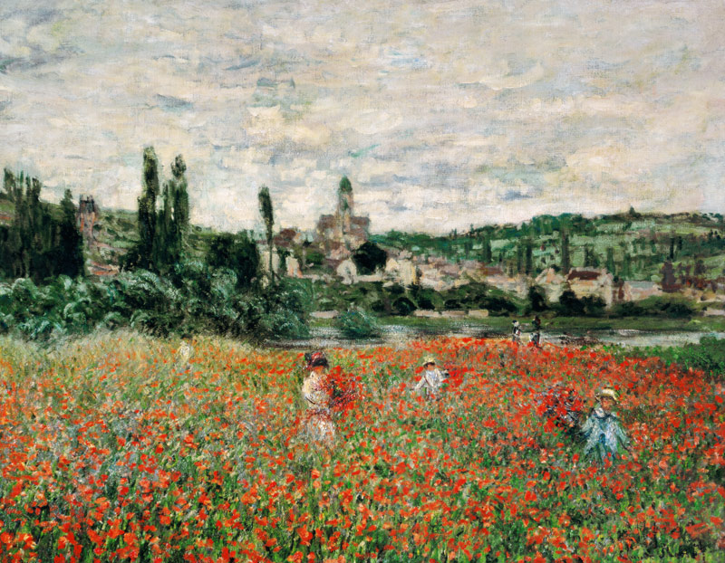 Claude Monet / Poppy field near Vetheuil a Claude Monet