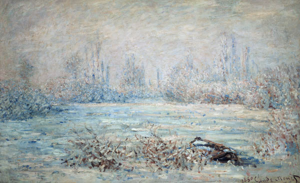 Frost near Vetheuil a Claude Monet