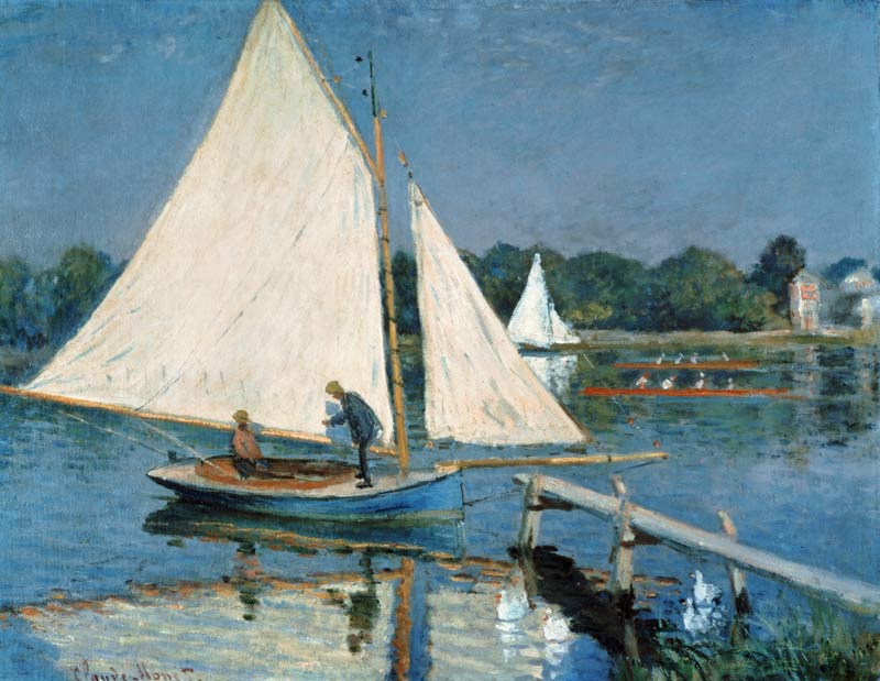 Sailing at Argenteuil a Claude Monet