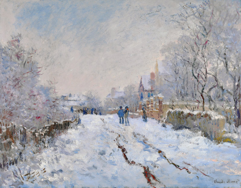 Snow Scene at Argenteuil a Claude Monet