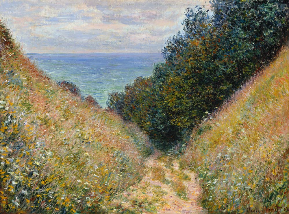 Straße bei La Cavée, Pourville a Claude Monet