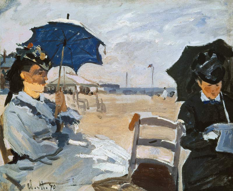 The Beach at Trouville a Claude Monet