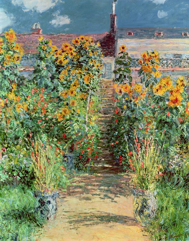 The Garden at Vetheuil a Claude Monet