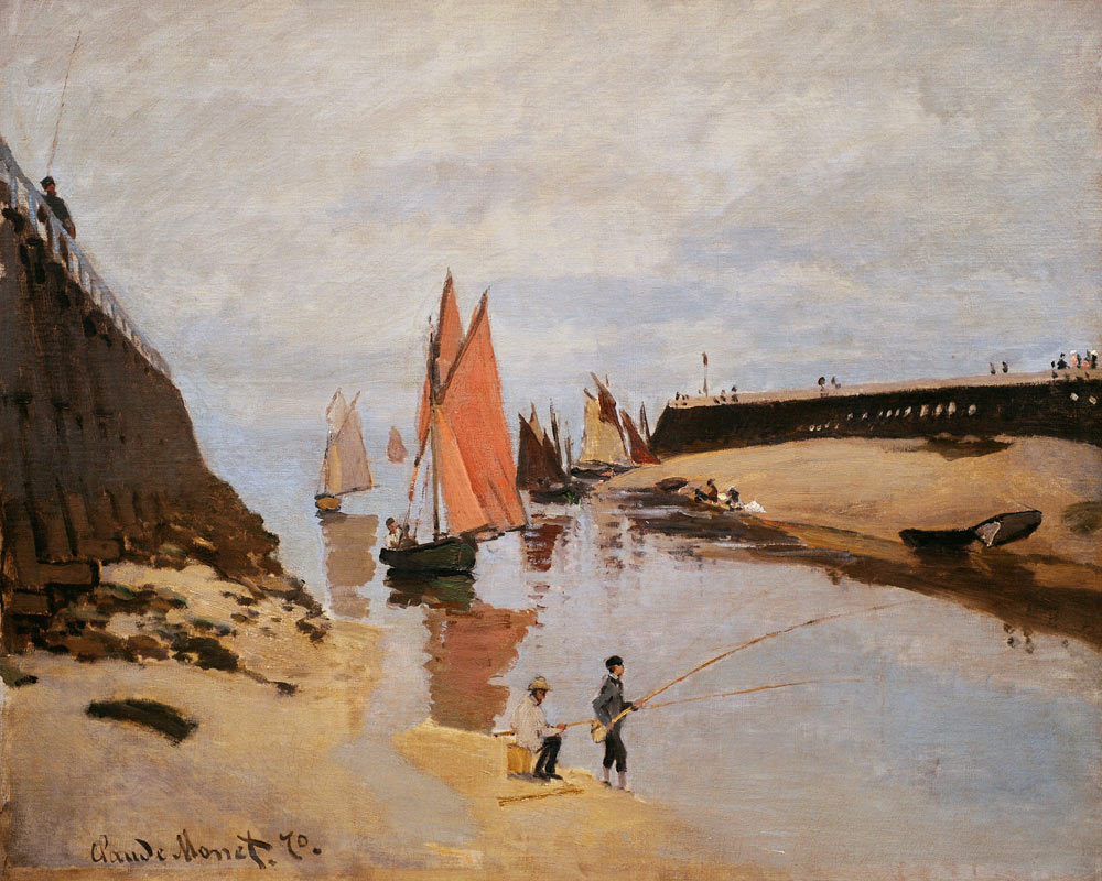 The Harbour at Trouville a Claude Monet