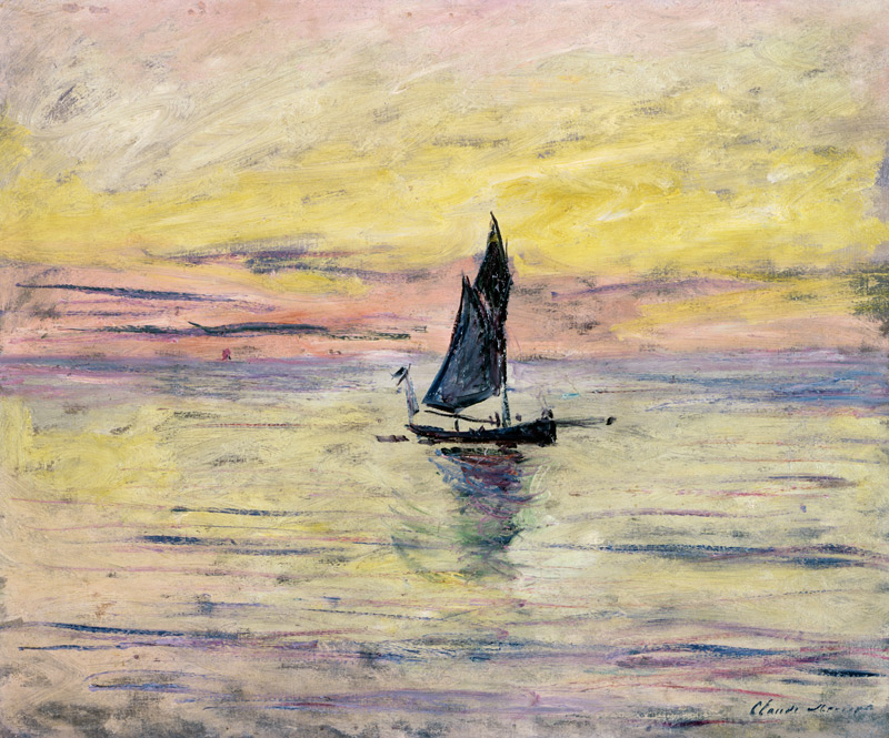 The Sailing Boat, Evening Effect a Claude Monet